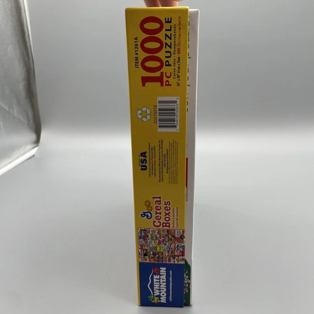 White Mountain Jigsaw 1000 Piece Puzzle G CEREAL BOXES #1261A COMPLETE